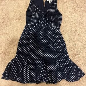 Navy Polka Dot Dress